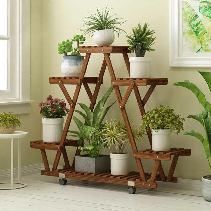 Triangular Plant Shelf  Wood Plant Holder. - Two Brothers DIY Store