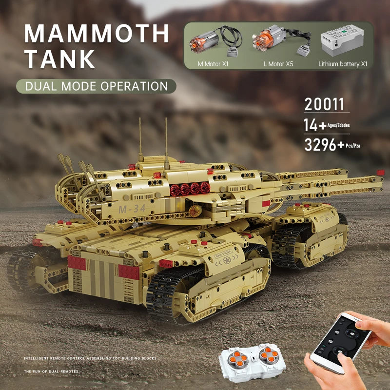 Mammoths Tank Model Building Bricks Toys. - Two Brothers DIY Store