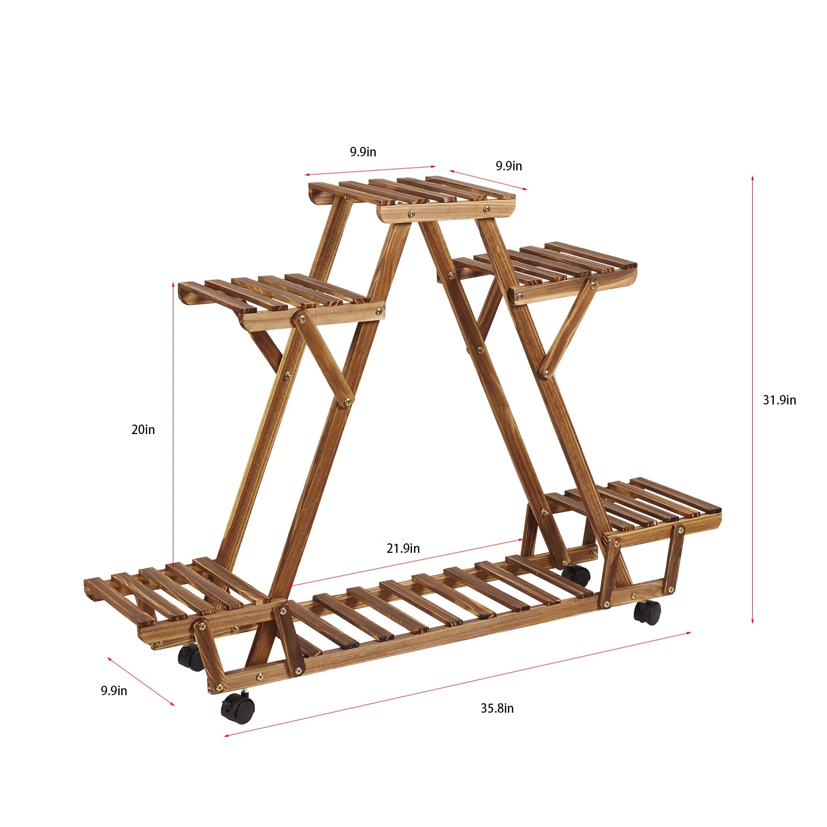 Triangular Plant Shelf  Wood Plant Holder. - Two Brothers DIY Store