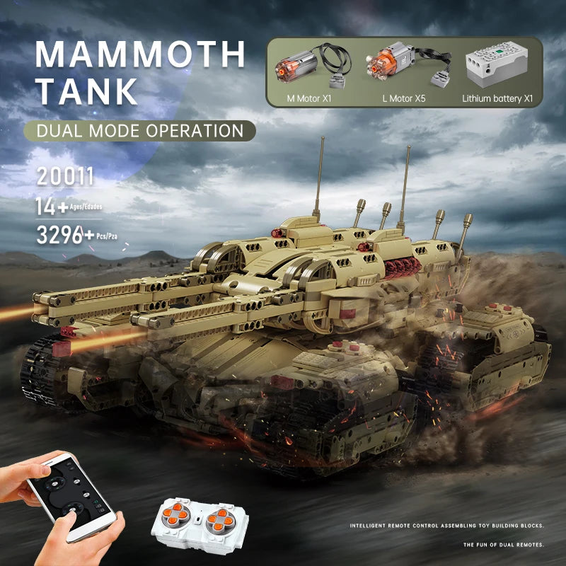 Mammoths Tank Model Building Bricks Toys. - Two Brothers DIY Store