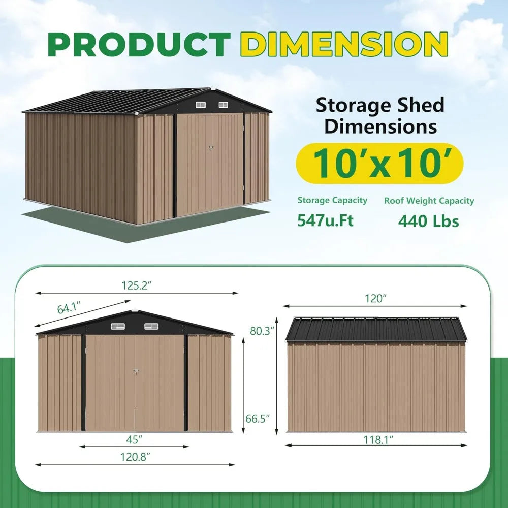 10 x 10 FT Outdoor Storage Shed. - Two Brothers DIY Store