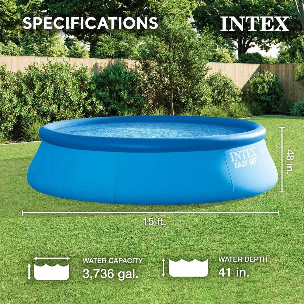 Inflatable Swimming Pool Set: 15ft x 48in. - Two Brothers DIY Store