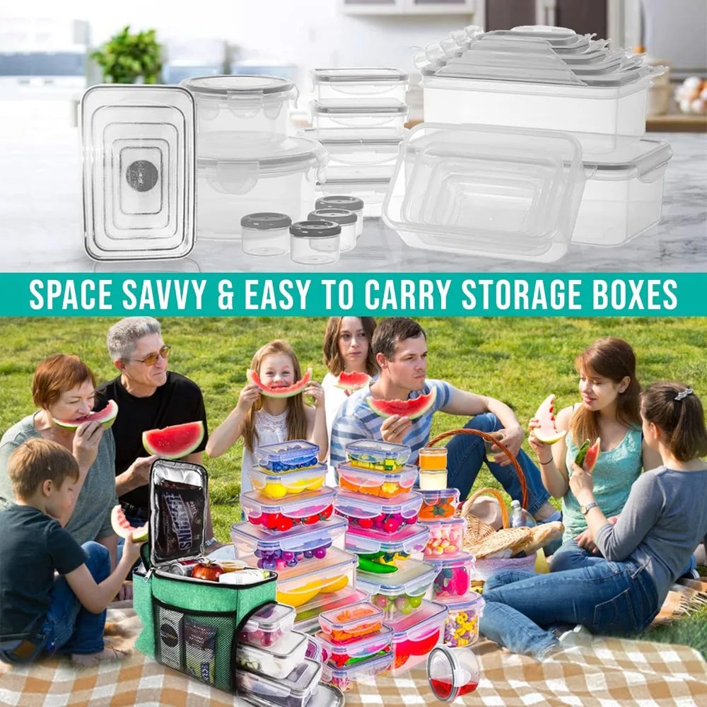 50 Pcs Large Food Storage Containers with Lids Airtight. - Two Brothers DIY Store