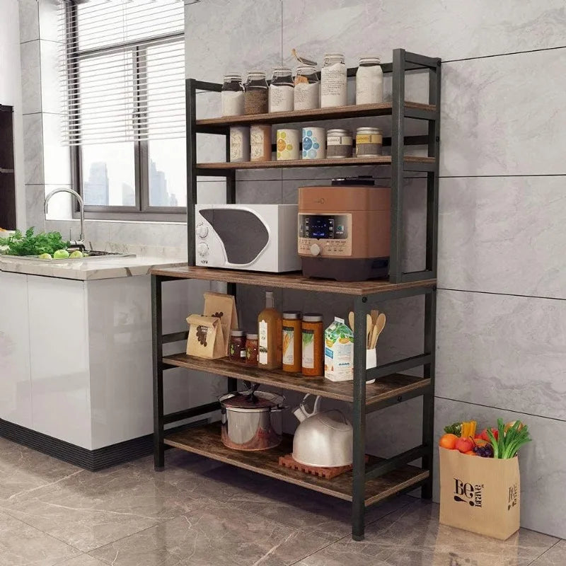 5-Tier Kitchen Bakers Rack with Hutch. - Two Brothers DIY Store