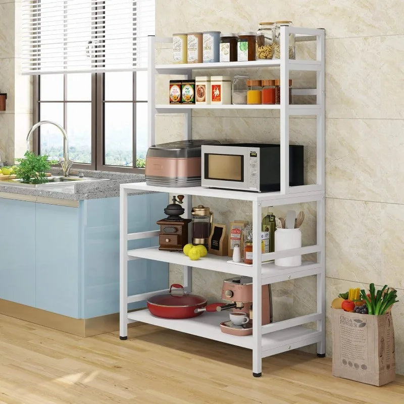 5-Tier Kitchen Bakers Rack with Hutch. - Two Brothers DIY Store