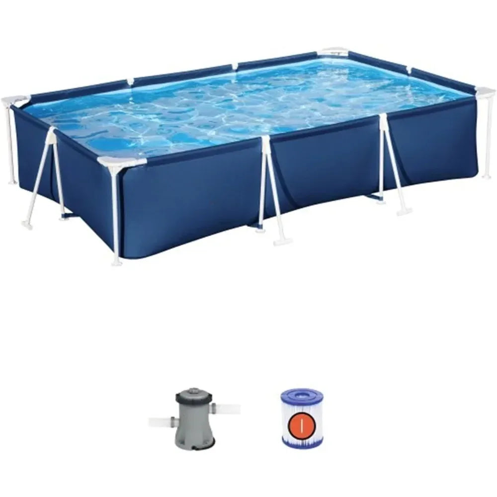 13ftX 6ft, Swimming Pool, Rectangular Steel Frame. - Two Brothers DIY Store