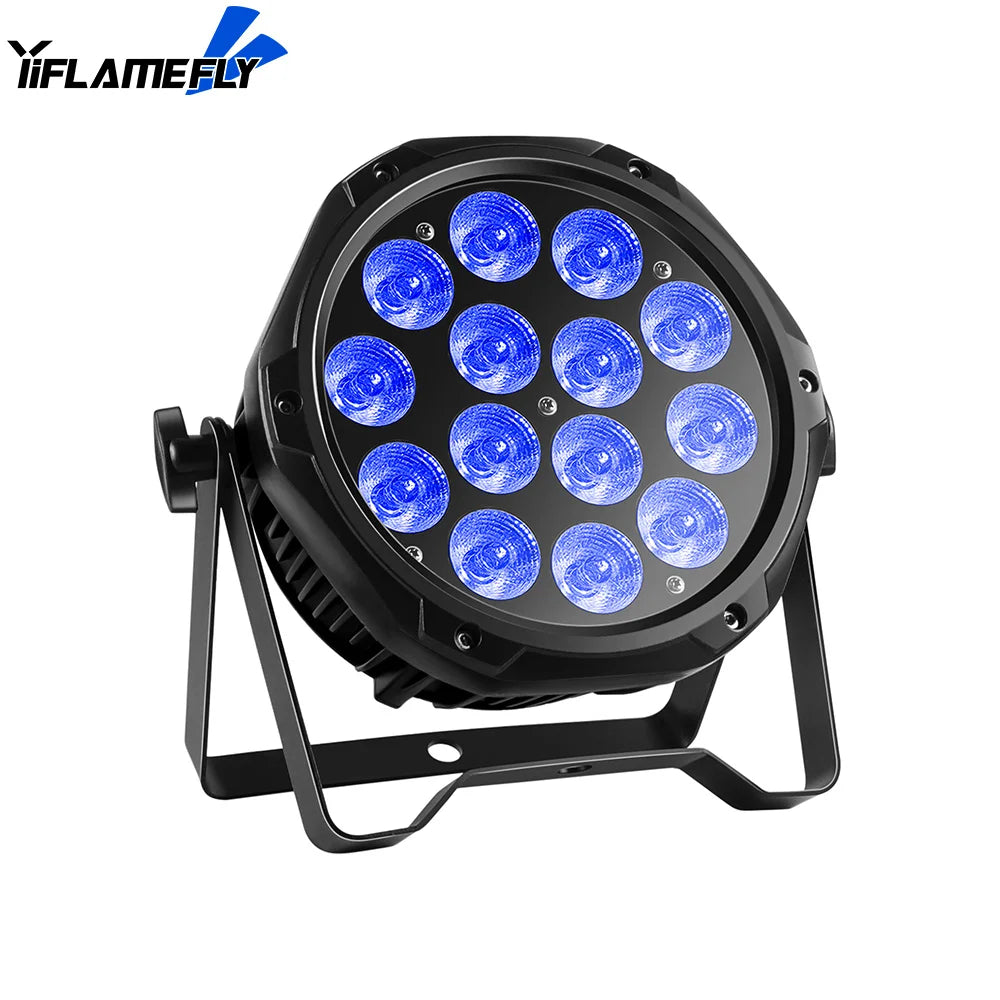 Yiflamefly 4 in 1 Stage Effect Par Light IP65 Waterproof Outdoor Flat Par Light 14x10W LED Beam Light for Wedding DJ Party