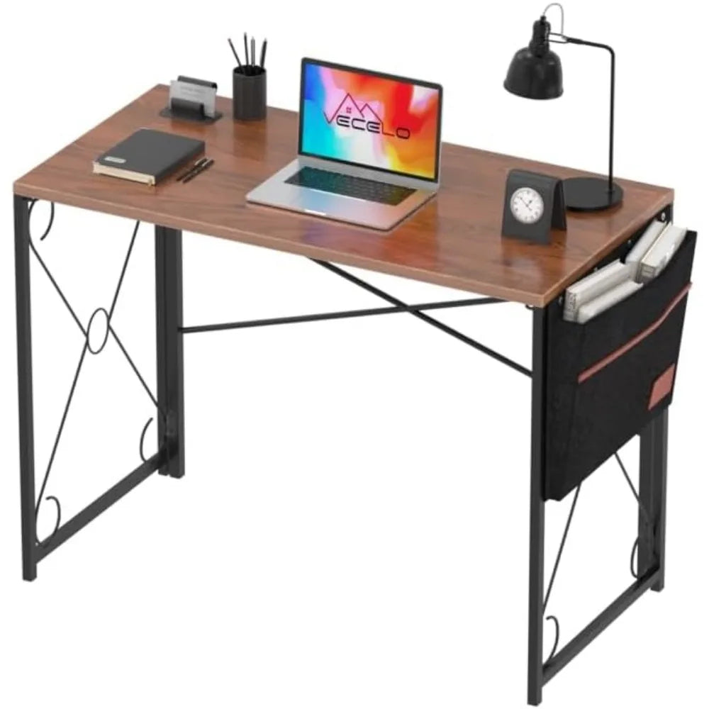 39 Inch Writing Computer Folding Desk/Sturdy Steel Laptop Table. - Two Brothers DIY Store