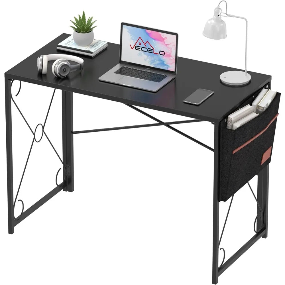 39 Inch Writing Computer Folding Desk/Sturdy Steel Laptop Table. - Two Brothers DIY Store