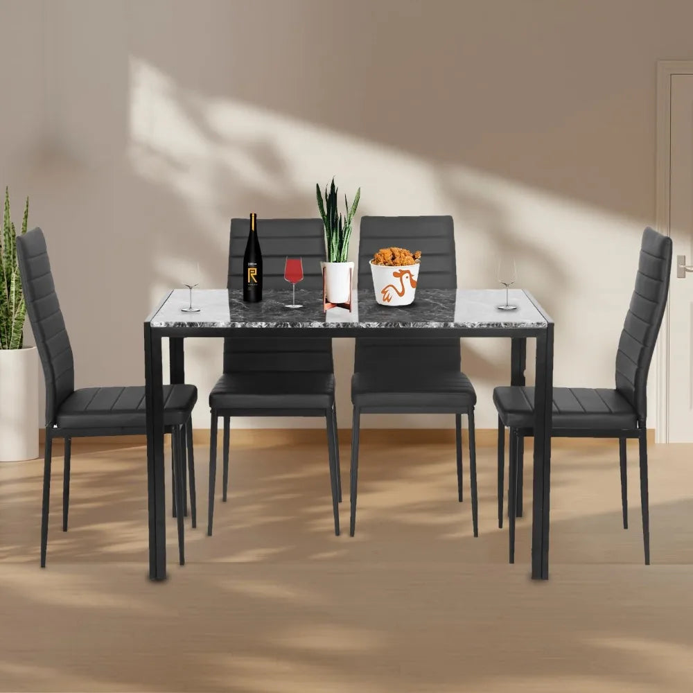 Dining Table Set Dining Room Set for Small Spaces Kitchen Table and Chairs for 4 Table with Chairs Home Furniture