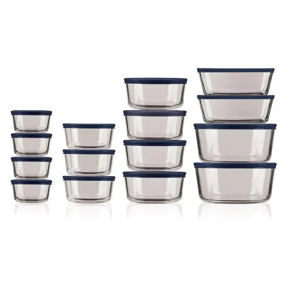 Glass Food Storage Containers with Lids 30 Piece Set. - Two Brothers DIY Store