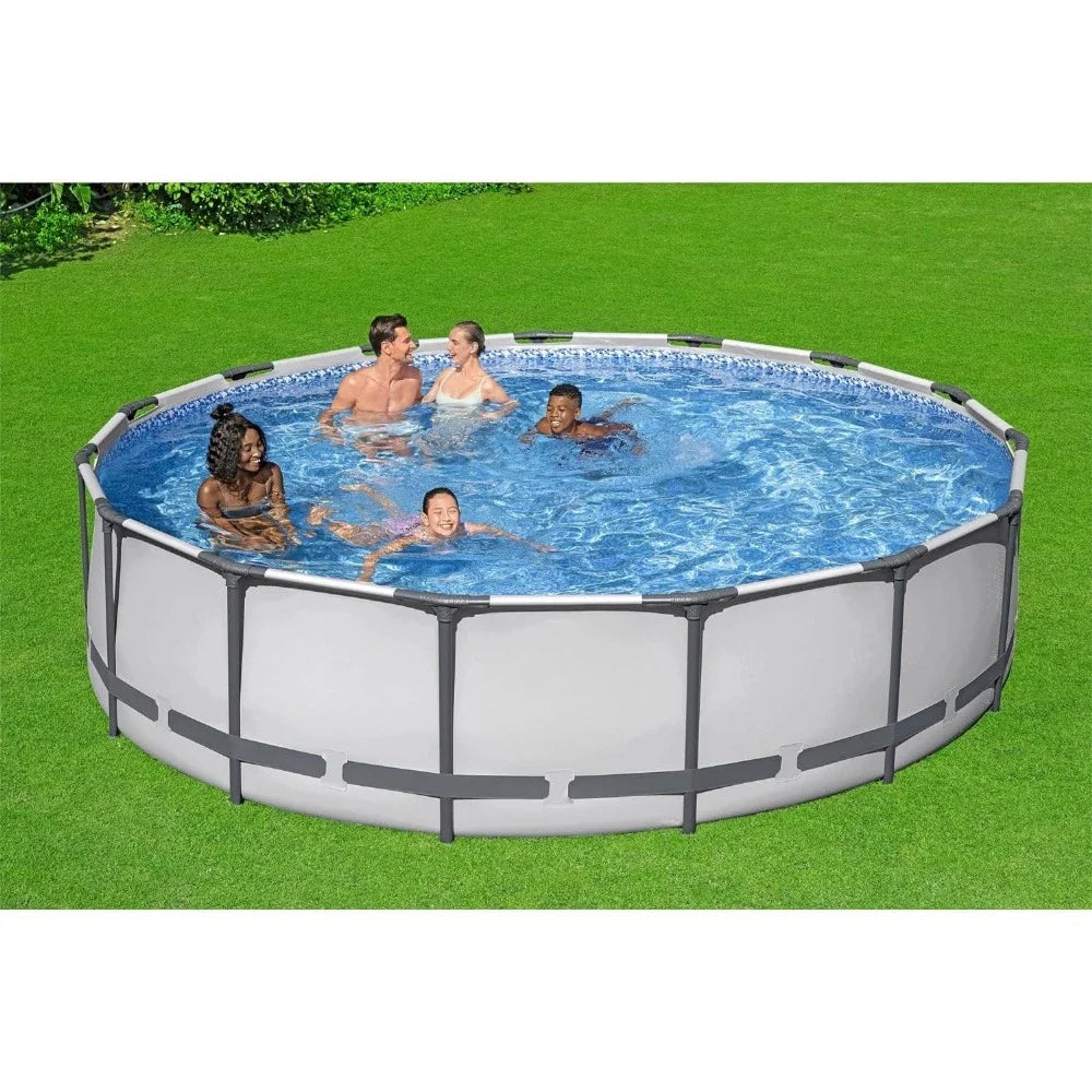 Large Outdoor 15" X 42" Round Above Ground Swimming Pool. - Two Brothers DIY Store