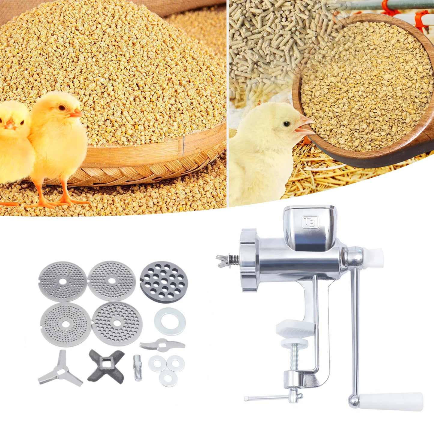 Manual Stainless Steel Birds Bait Pellet Feed Mill Manual Pet Food Pellet Maker Machine - Two Brothers DIY Store