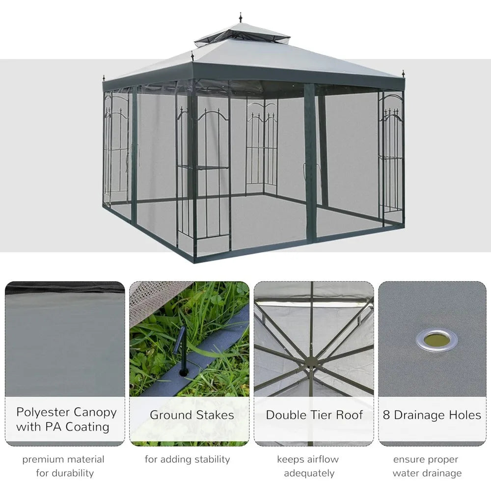 Gazebo with Corner Frame Shelves. - Two Brothers DIY Store