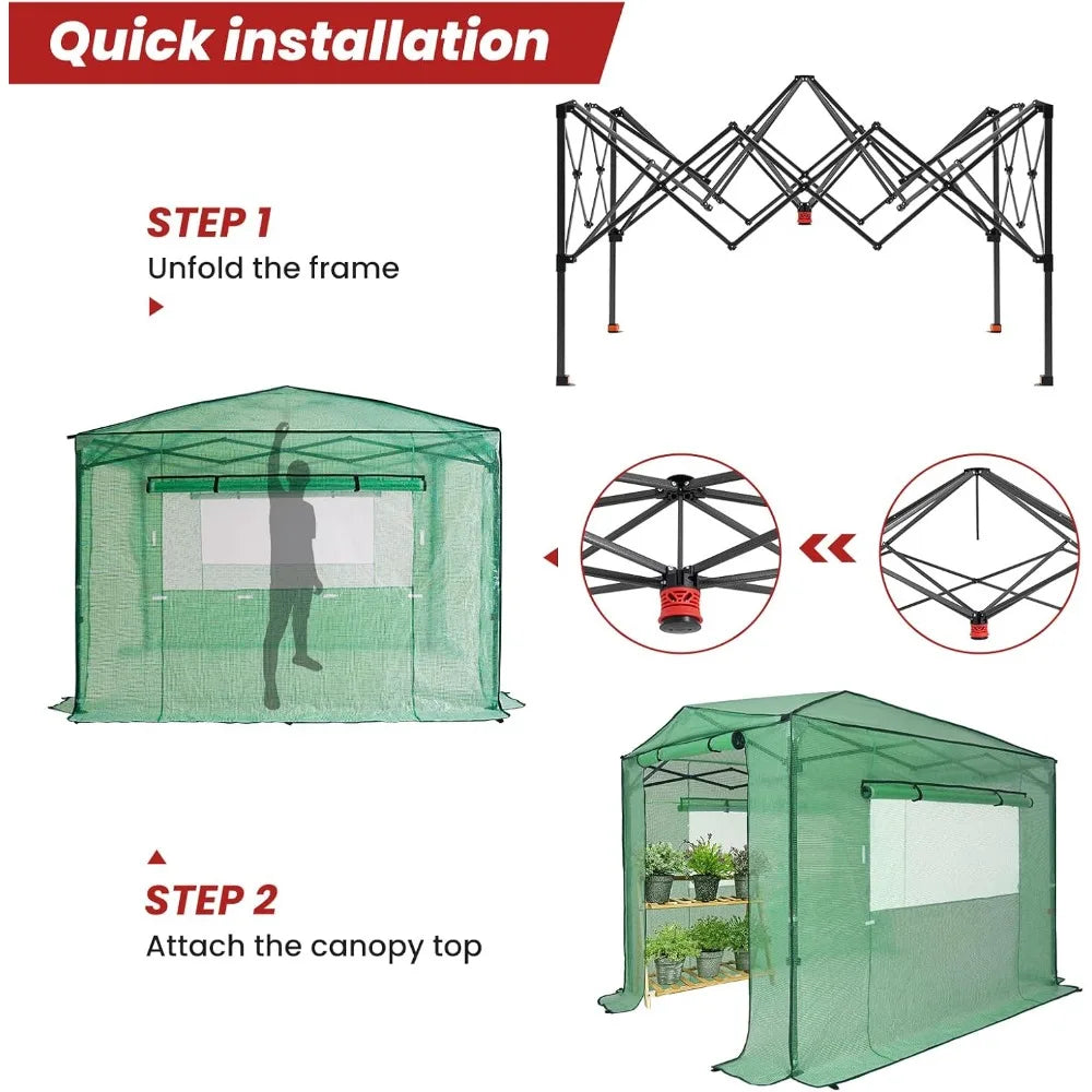 8'x12' Portable Greenhouse Pop-up Greenhouse - Two Brothers DIY Store