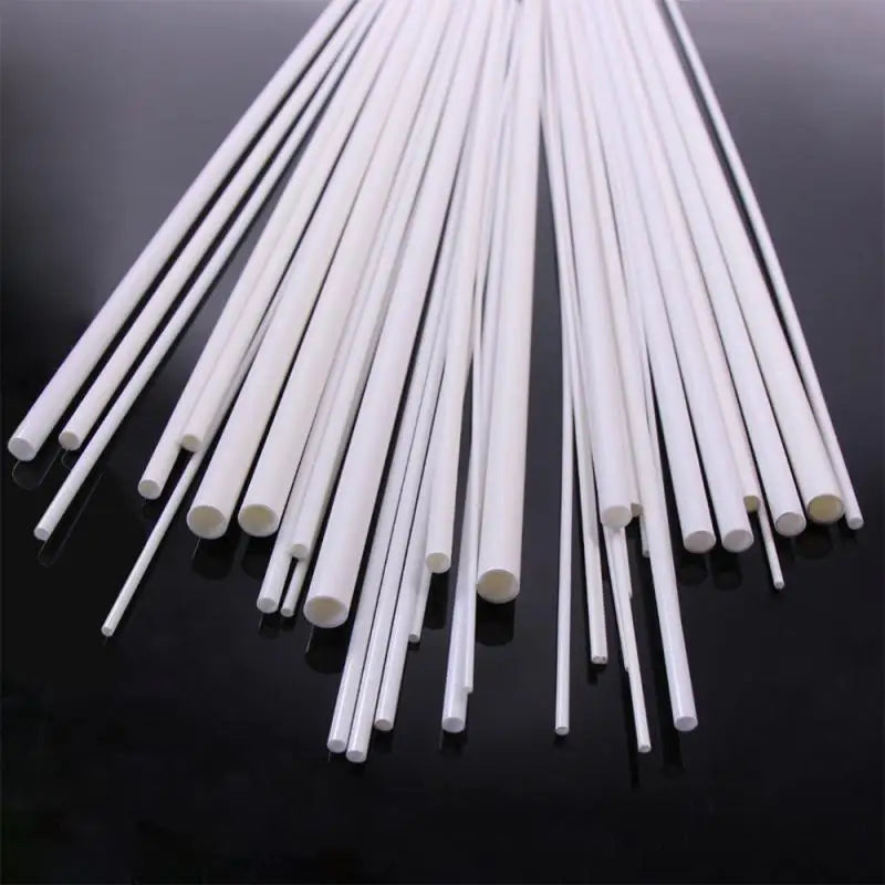 5/10/25/50pcs White ABS Round Plastic Pipe Tube Hollow Pipe OD 2/2.5/3/4/6/8mm x Length 250mm - Two Brothers DIY Store