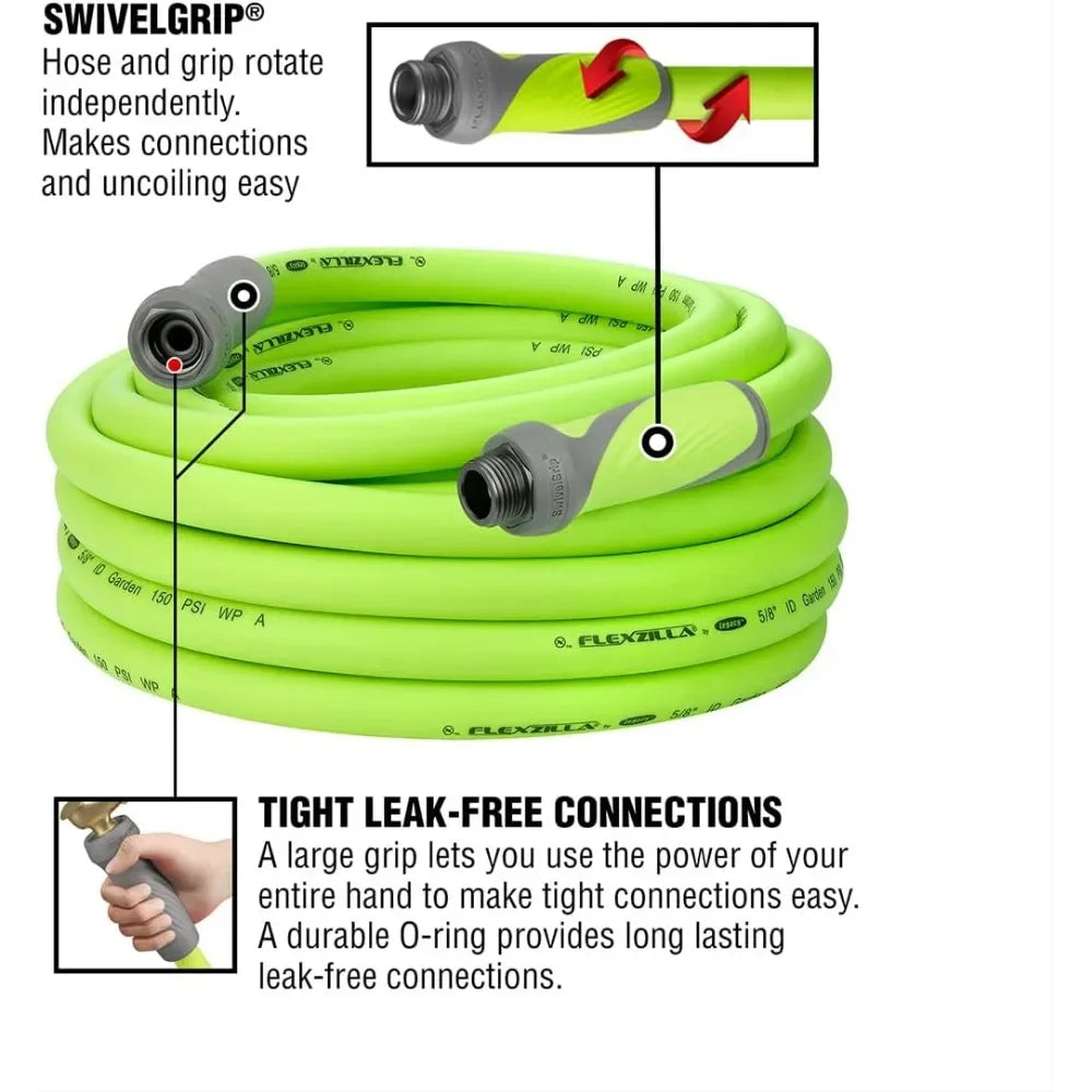 Garden Hose Pvc Pipe with SwivelGrip, 5/8 in. X 50 Ft. - Two Brothers DIY Store