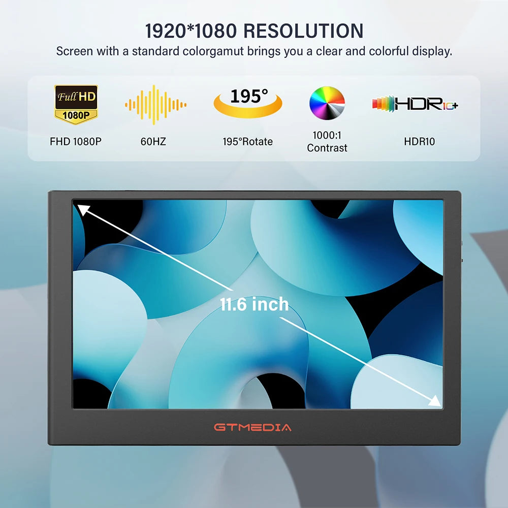 Portable dual screen display 11.6 inch IPS FHD screen. - Two Brothers DIY Store