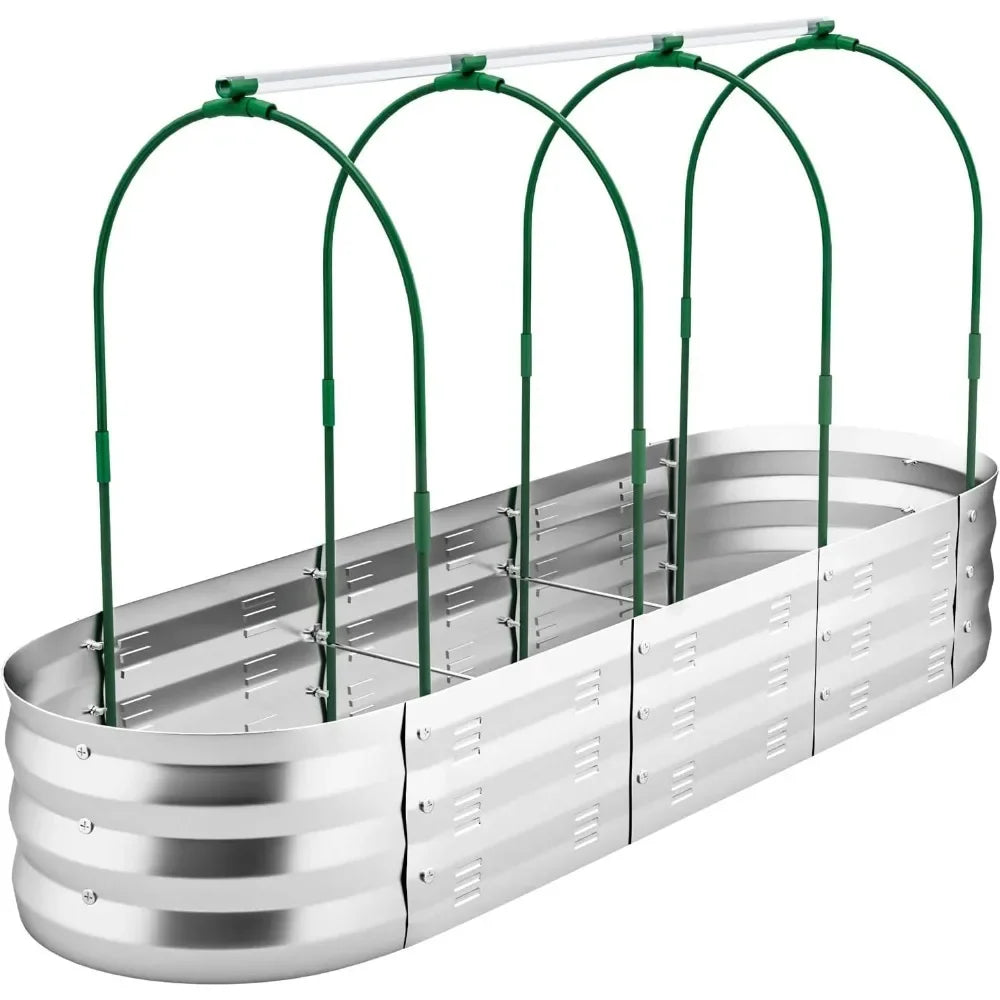 Garden Bed with Greenhouse Galvanized Planter. - Two Brothers DIY Store