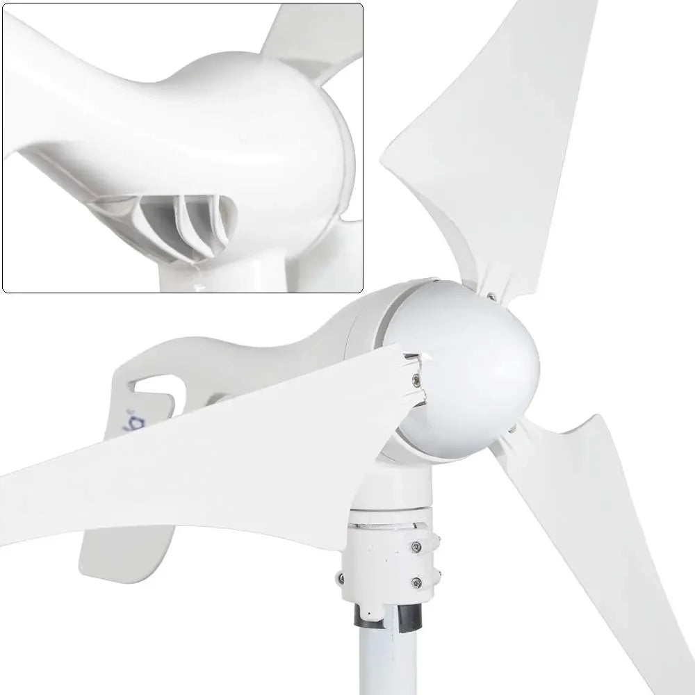 Wind Turbine Generator 400W 12V with 3 Blade 2.5m/s Low Wind Speed Starting Wind Turbines with Charge Controller Windmill - Two Brothers DIY Store