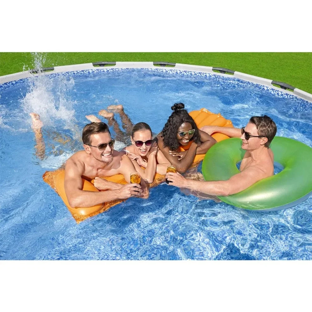 Large Outdoor 15" X 42" Round Above Ground Swimming Pool. - Two Brothers DIY Store