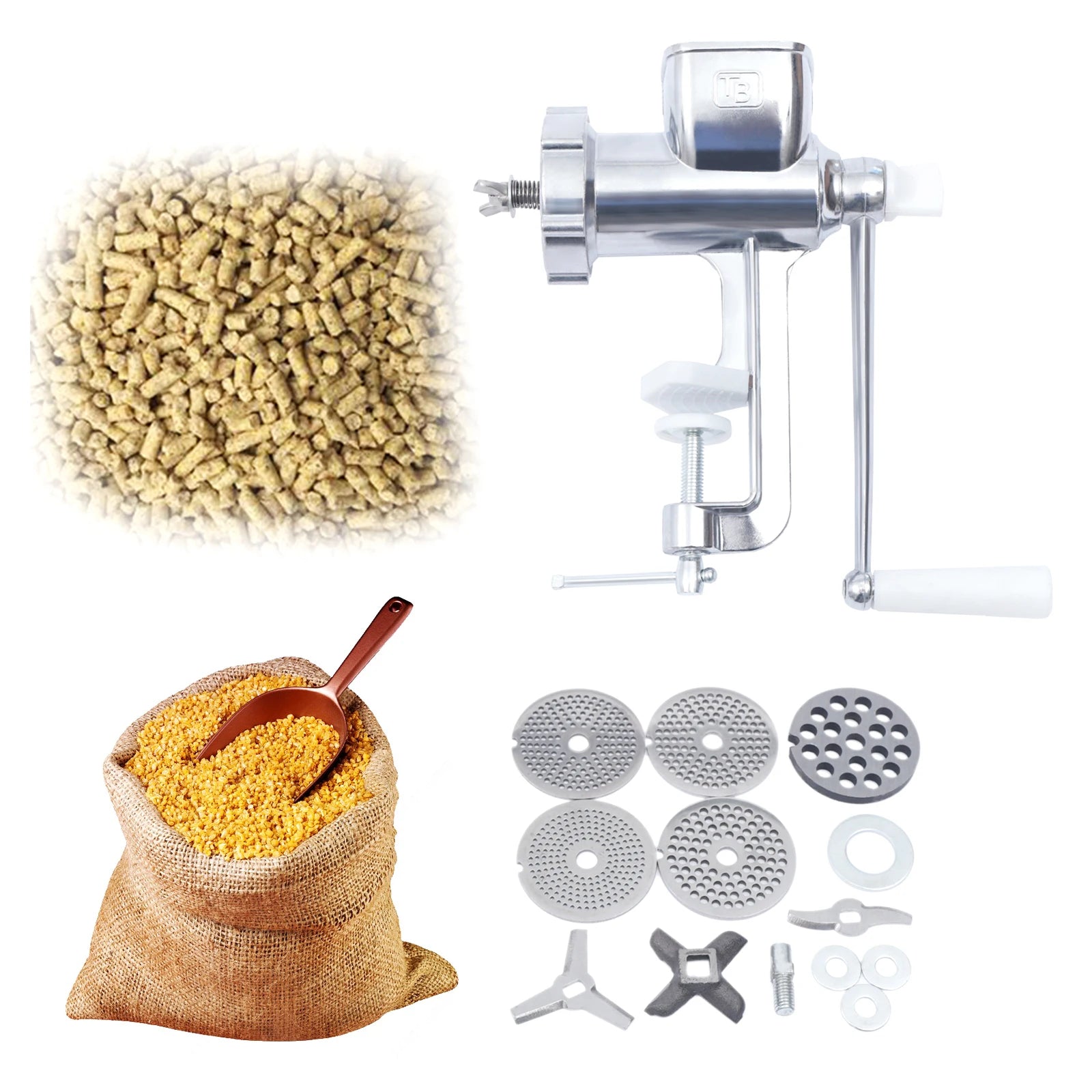 Manual Stainless Steel Birds Bait Pellet Feed Mill Manual Pet Food Pellet Maker Machine - Two Brothers DIY Store