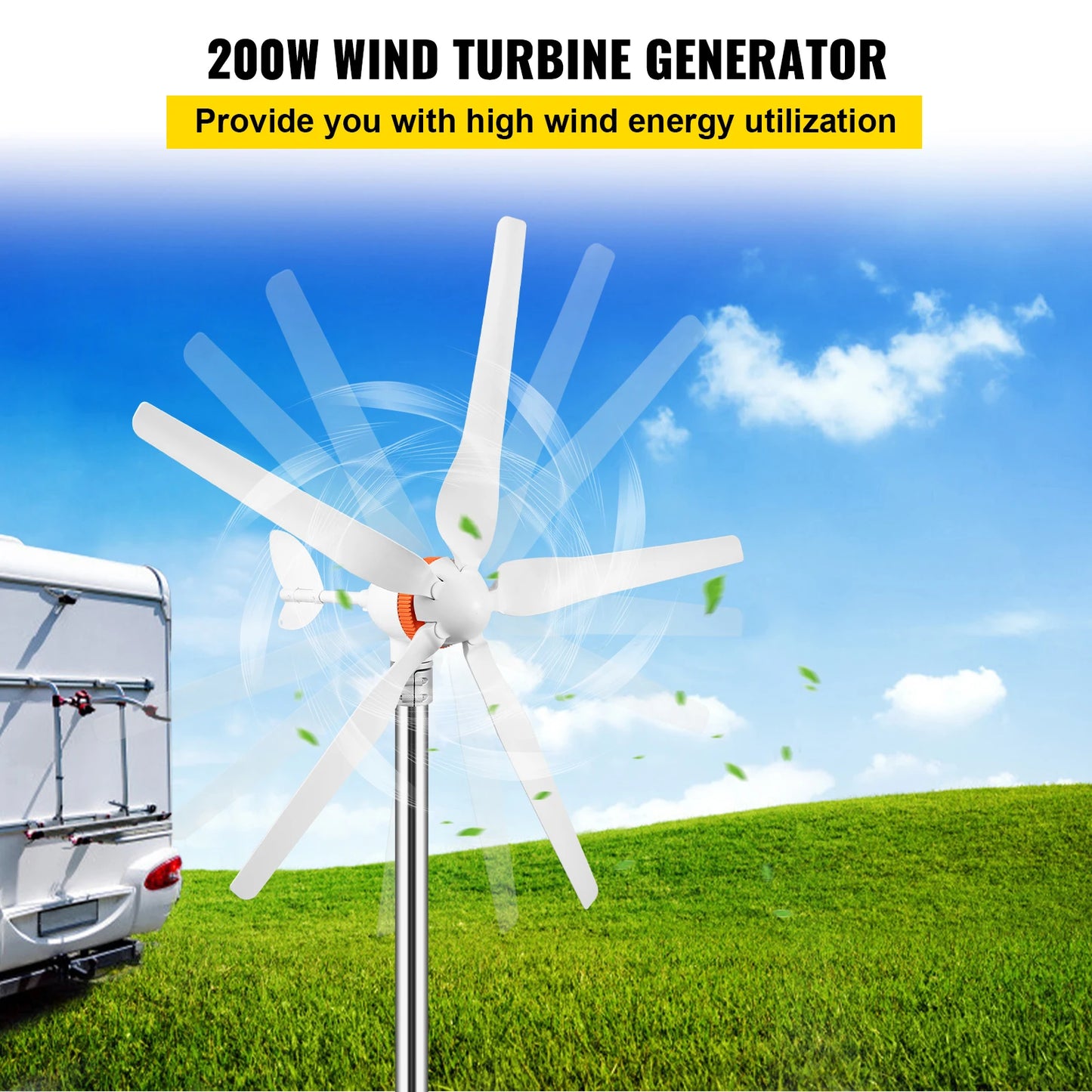 Wind Turbine Generator 300W 400W 500W With MPPT/Charge Controller Windmill RV Yacht Farm Small Wind Generator Home Use