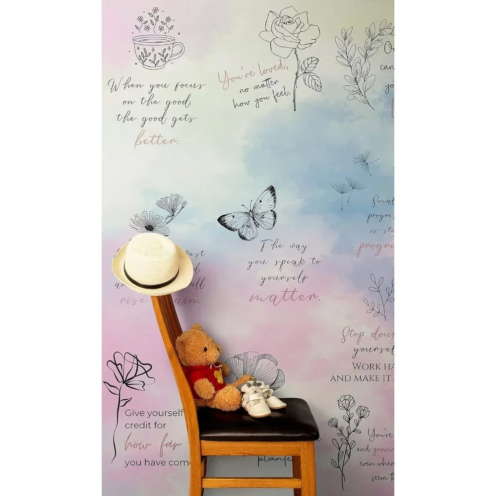 Self Care Meditation Quote. Bedroom Decor. Mental Health Wall Mural. Positive Quote Motivational Life Coach,9ft Tall X 16ft Wide