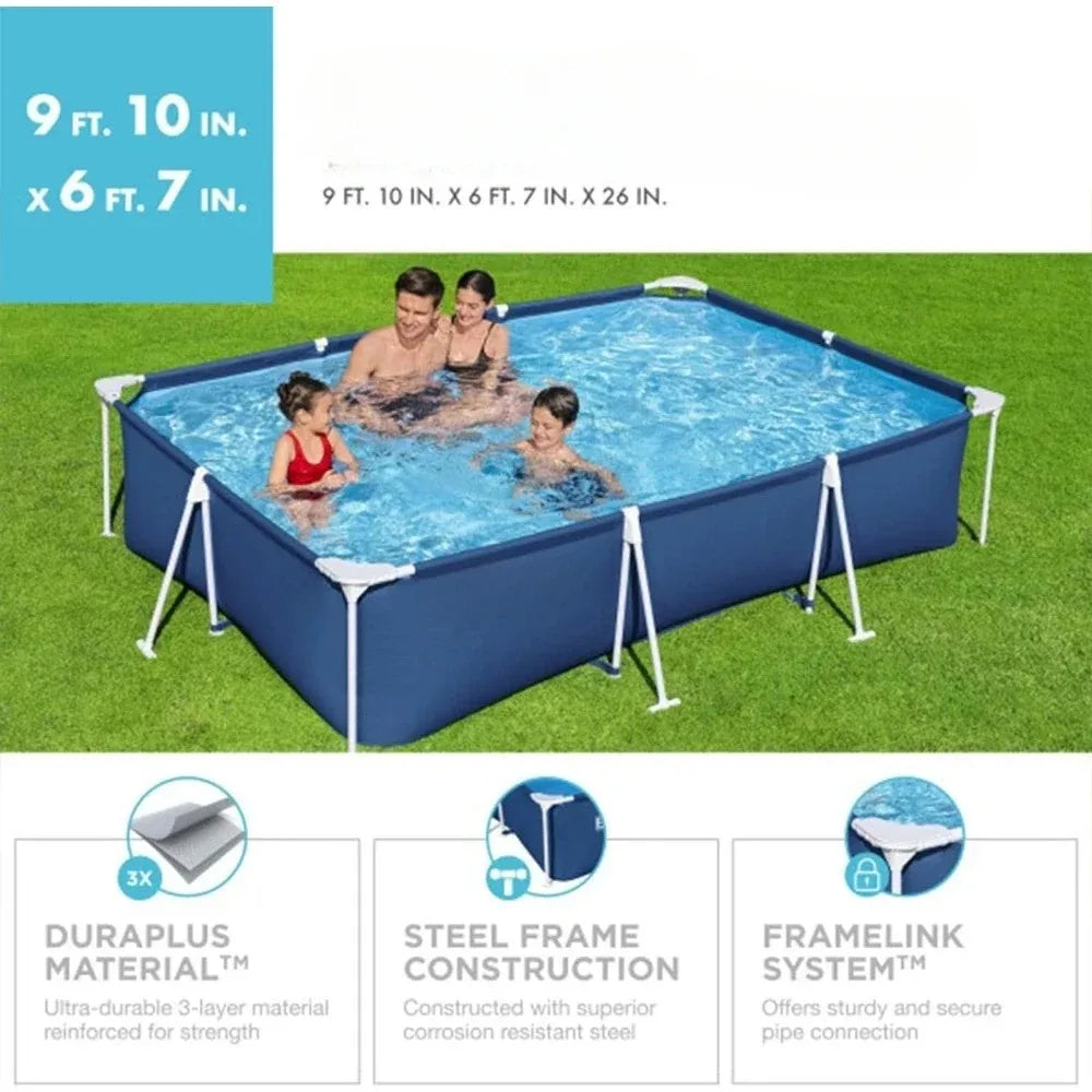 13ftX 6ft, Swimming Pool, Rectangular Steel Frame. - Two Brothers DIY Store