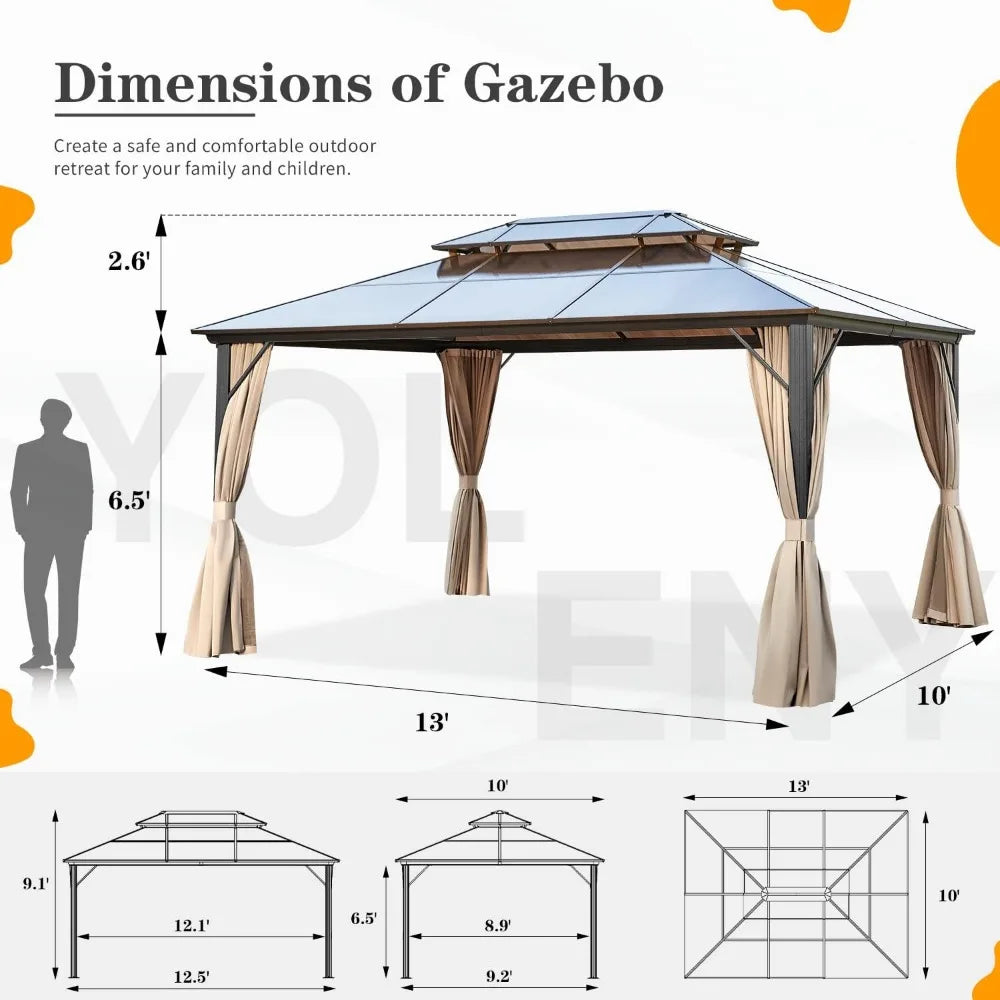 10'x13' Hardtop Gazeb. - Two Brothers DIY Store