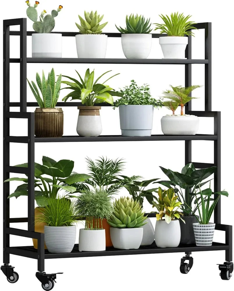 Plant Stand Indoor 3 Tier Metal Shelf. - Two Brothers DIY Store